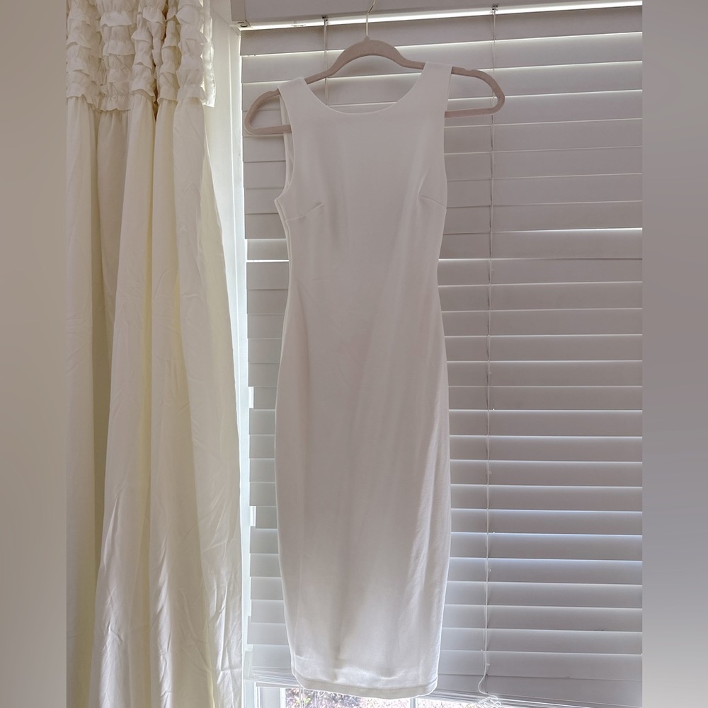 Body on white dress low back